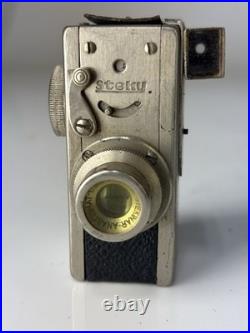 Vintage Steky Subminiature Model III 16mm Film Camera with Case 25mm F3.5 Stekinar