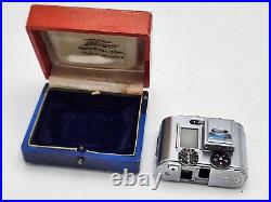 Vintage Tessina L Subminiature 35mm Mini Camera with 25mm F2.8 Lens & Case Meter