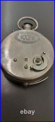 Vintage The EXPO Pocket Watch Spy Camera New York Metal with Cap