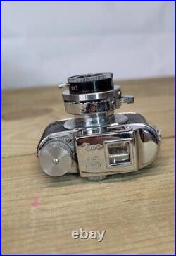 Vintage Tone subminiature camera. C1948-50. 16mm film, 10x14mm exposures. Withcase