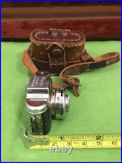 Vintage Untested MYCRO Camera With Leather Case