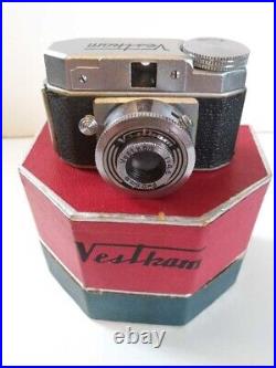Vintage Vestkam Subminiature Camera With Leather Case Occupied Japan. Rare