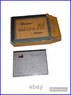 Vintage Whittaker Micro 16 Camera, Box, 2 Sets Of Instructions 1940s