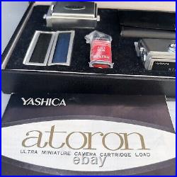 Vintage Yashica Atoron Ultra Miniature Spy Film Camera Open Never Used 1965