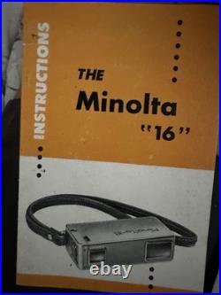 Vintage camera The Minolta-16 subminiature in original box plus FILTER New