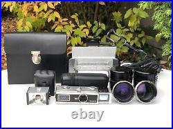 Vintage spy camera Rollei 16 Big set with lenses and flashes