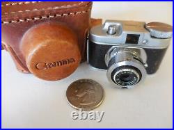 Vintage super mini GAMMA Camera with leather casemade in occupied Japan nice