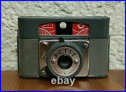 Vtg 60s Subminiature Hit Type 17.5mm Film PETIT Spy Camera & Case Made in Japan