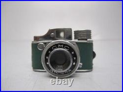Vtg Continental CMC Japan Mini Spy Camera Green With Leather Case & Box