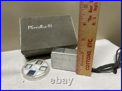 Vtg MINOLTA 16 MG KIT 16mm Subminiature Hand Camera Original Box & Paperwork