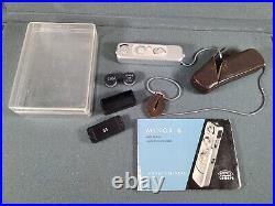 Vtg MINOX B Camera Manual Chain Case Leather Pouch Spy Camera Miniature Germany