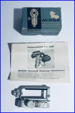 Vtg MINOX Wetzlar Subminiature Camera Complan f/3.5 15mm Lens With Accessories