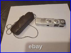 Vtg. Minox-B Wetzlar Complan Subminiature Spy Camera Case Chain Germany Untested