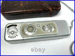 Vtg Minox B Wetzlar I Subminiature Spy Camera Complan Leather Case Germany Mini
