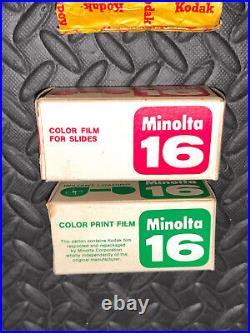 Vtg. Sealed Film For Minolta 16mm Color Slides & Prints +Old Kodak, Exp. 1980-81