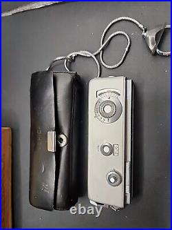Yashica Atoron Vintage Subminiature Spy Camera & Accessories In Cigar Box